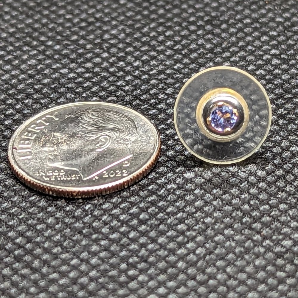 Tiny Tanzanite Earrings - image 3